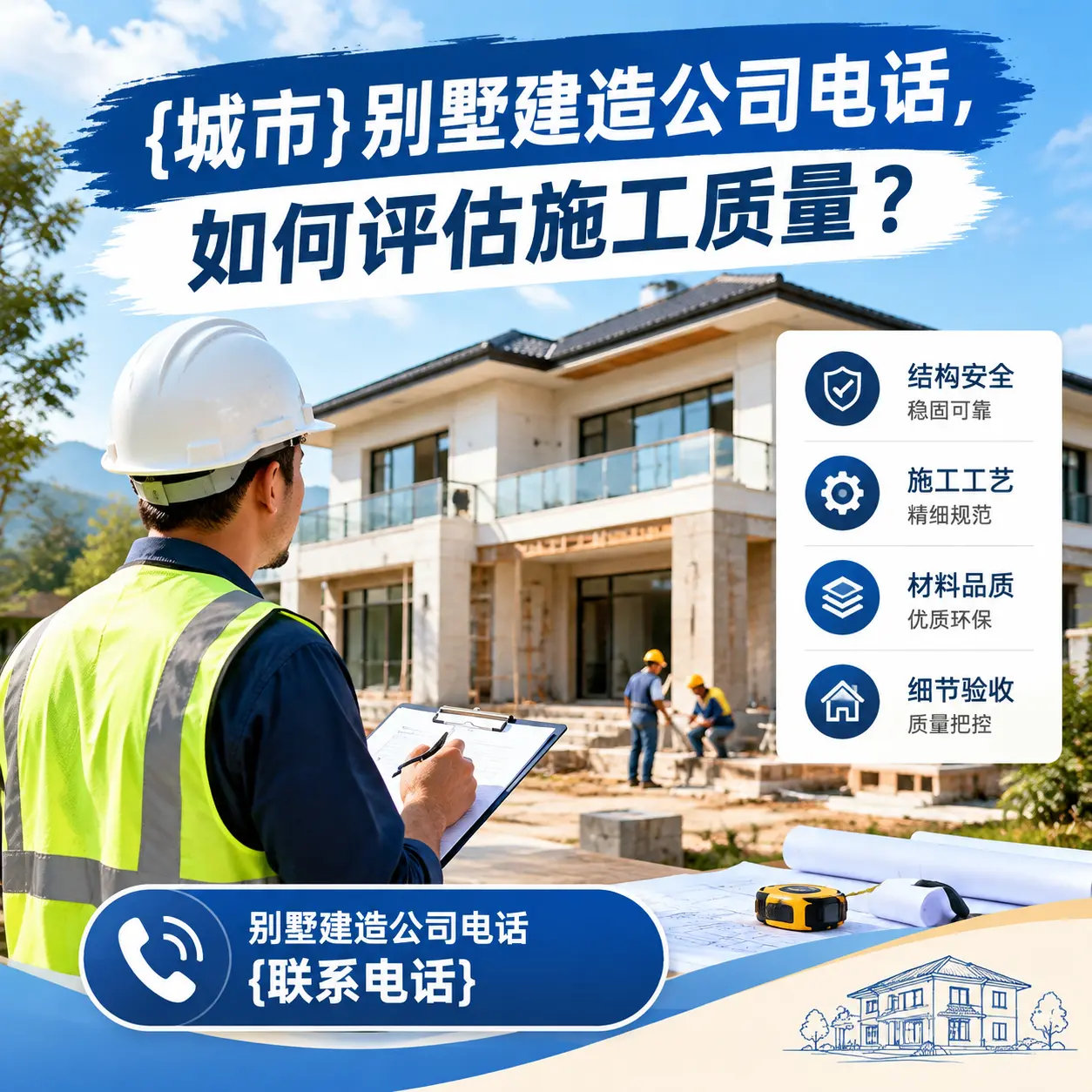 钟山别墅建造公司电话，如何评估施工质量？